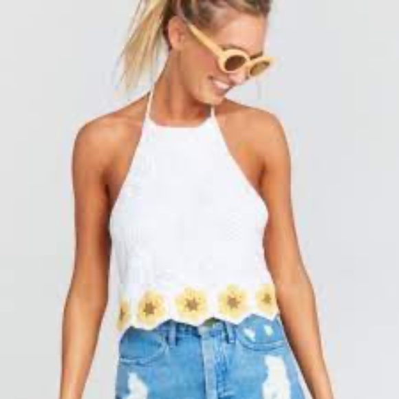 Show Me Your MuMu Tops - Show Me Your Mumu Crochet Garth Granny Square Halter Top